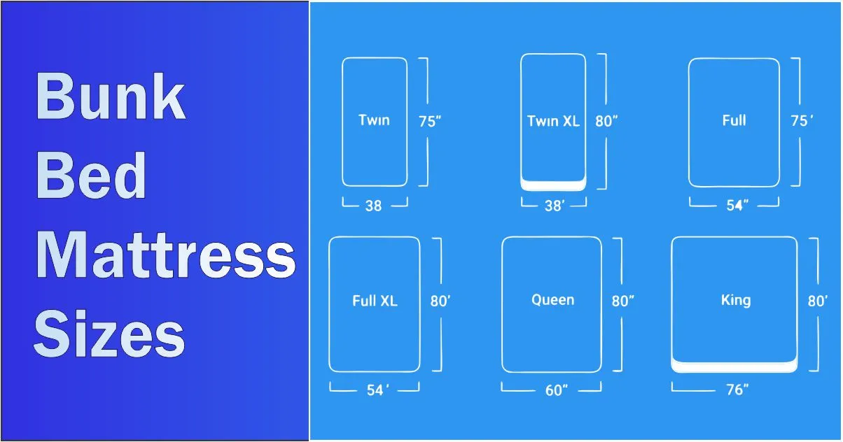 Bunk Bed Mattress Sizes and Dimensions Guide with Variations